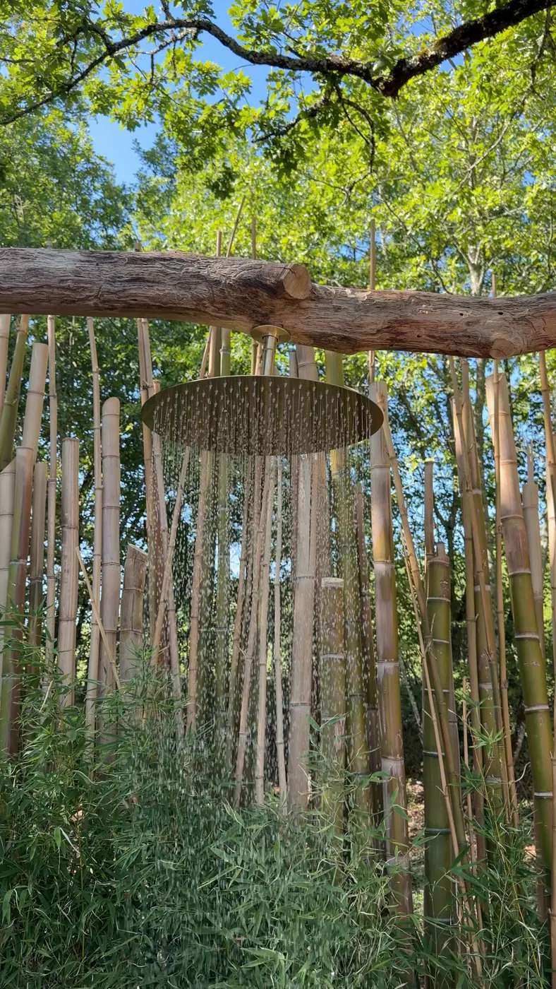La douche de pluie, sous les arbres